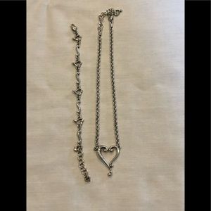 Brighton heart necklace with matching bracelet.